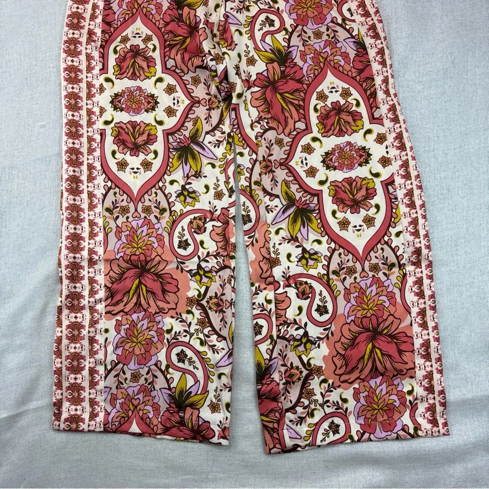 Jm Collection Petite Medallion Melody Satin Pants Size PP - Picture 8 of 11